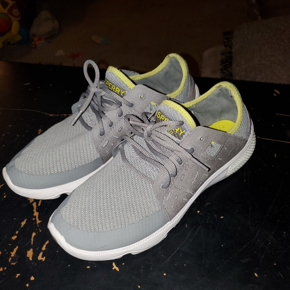 Sperry Gray and Yellow Women's Sneakers